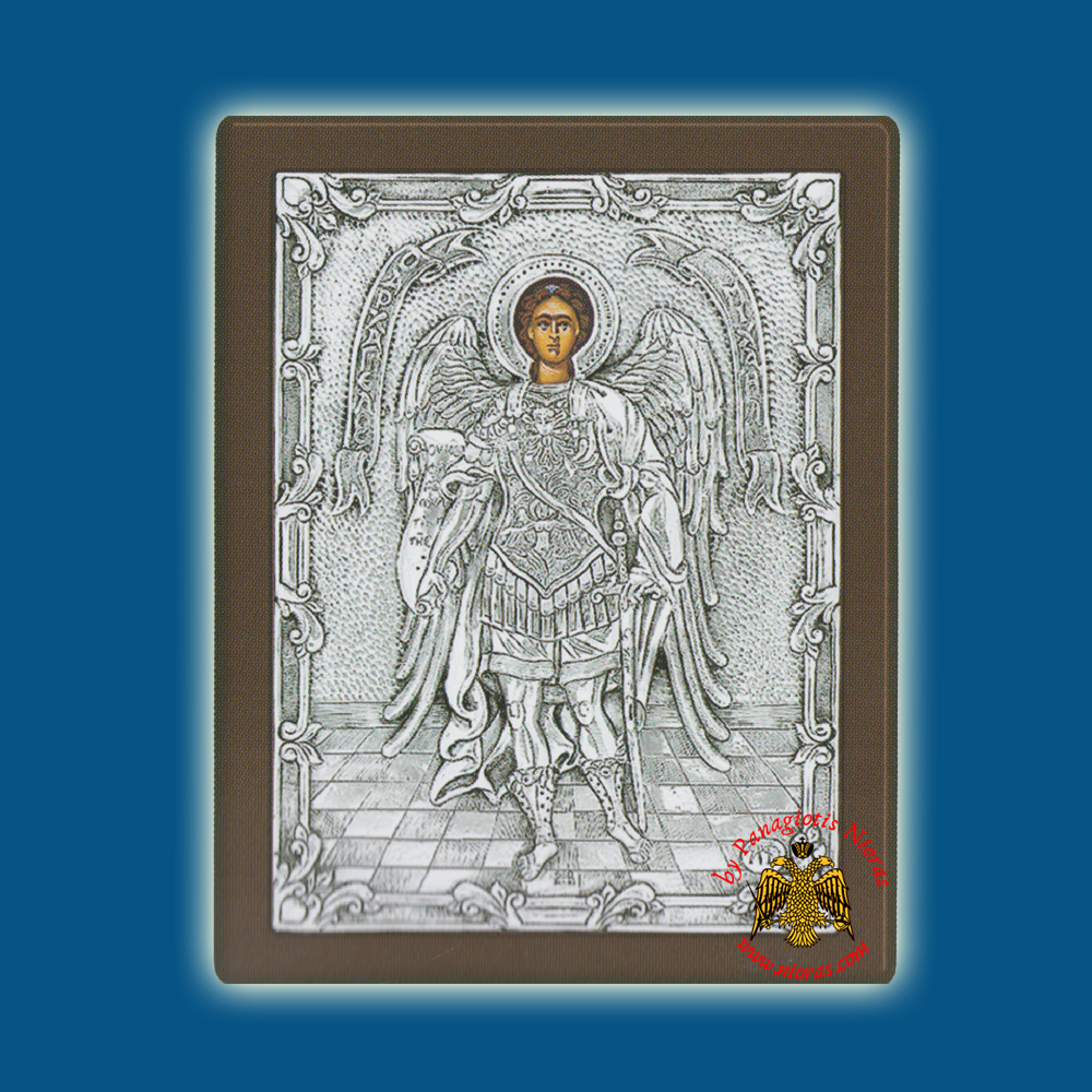 Saint Michael Archangel Silver Holy Icon