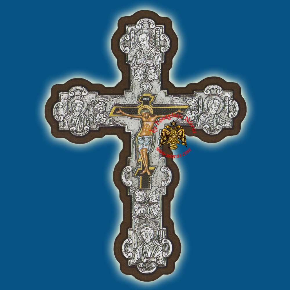 Ασημενιος 925 Σταυρος Βυζαντνός με Μεταξοτυπια