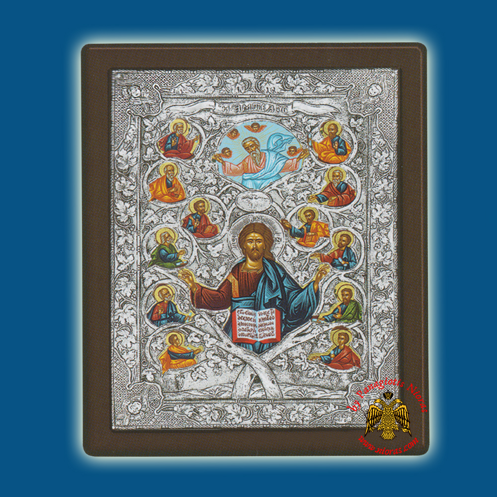 Christ Ambelos Hagiography Silver Holy Icon A