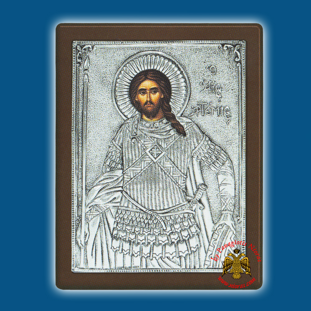 Saint Artemios Silver Holy Icon