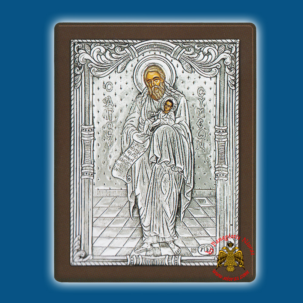 Saint Simeon Silver Holy Icon
