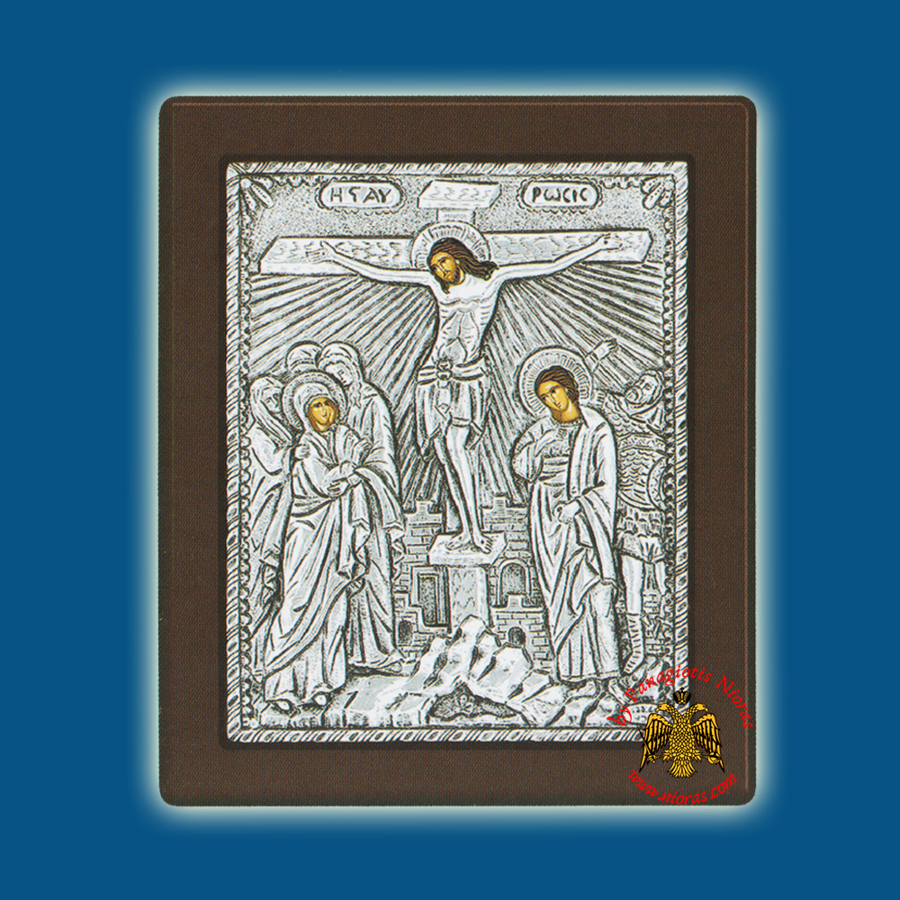The Crucifixion Silver Holy Icon