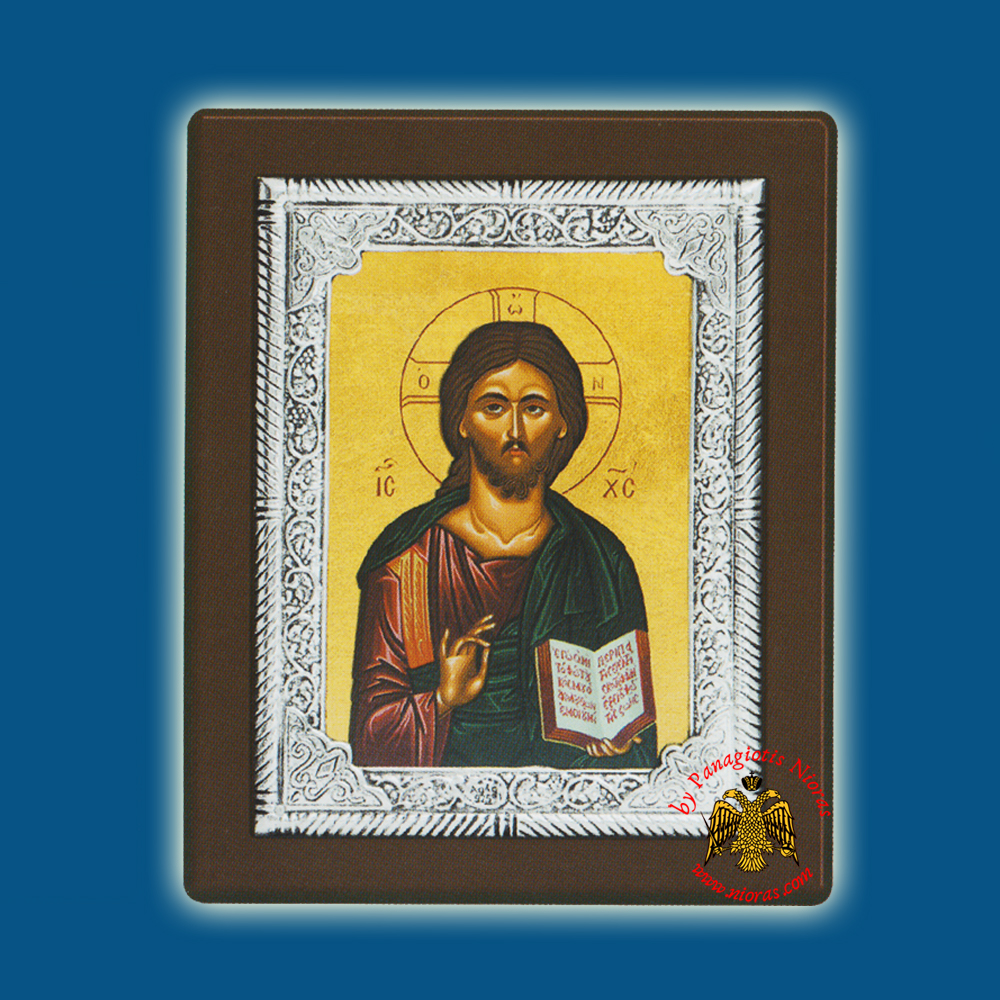 Christ Agiographia Silver Holy Icon