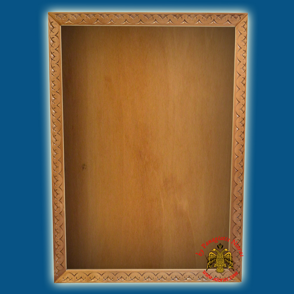 Orthodox Wood Carved Frame with Glass