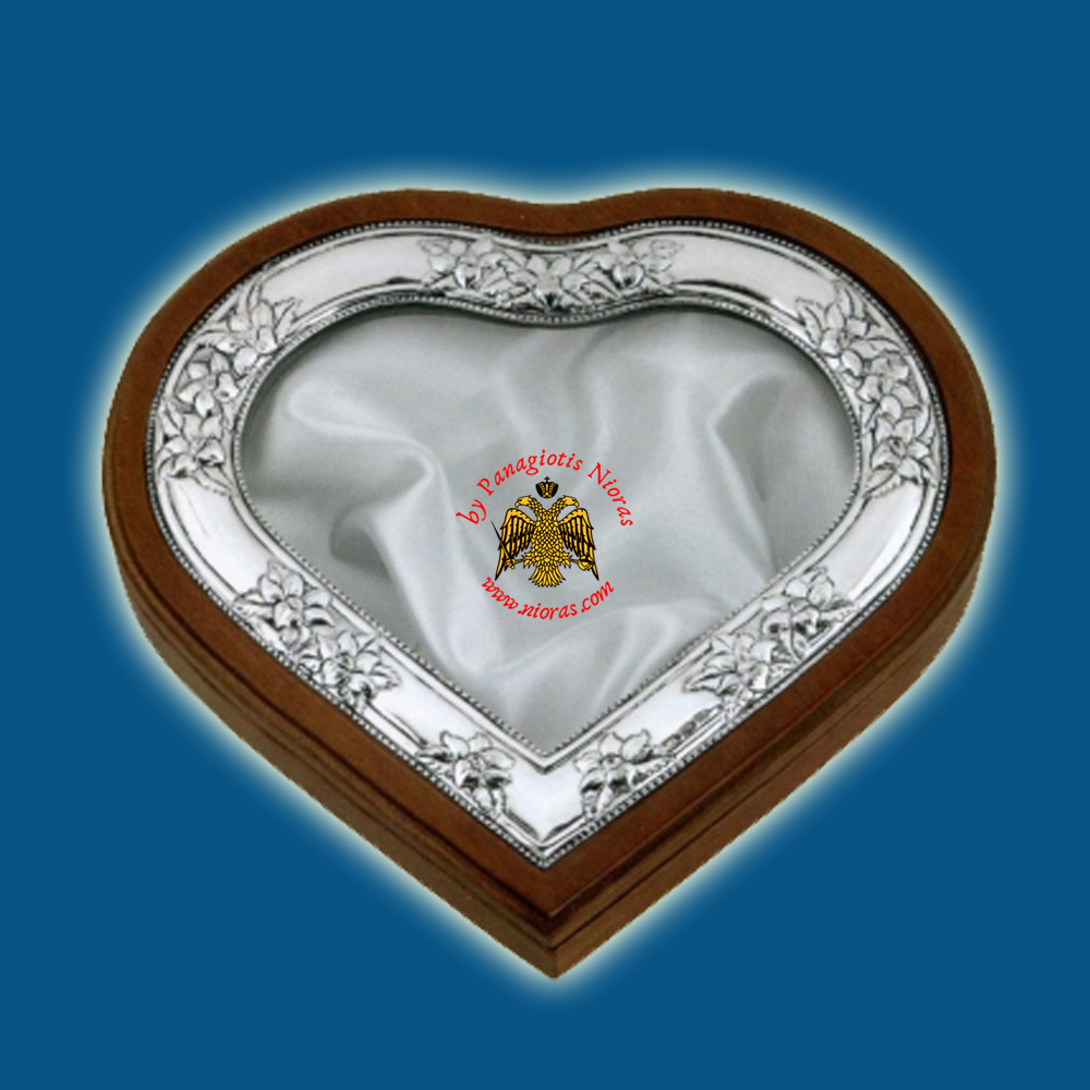 Silver Wedding Crown Box Design 920A Heart Shape
