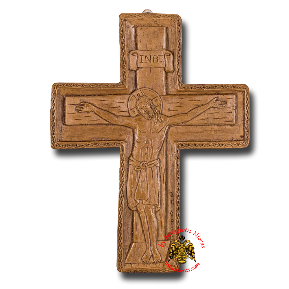 Icon From BeeWax Byzantine Cross The Crucifixtion