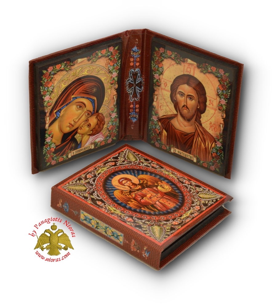 Orthodox Icon Diptych Theotokos Christ 10x18cm