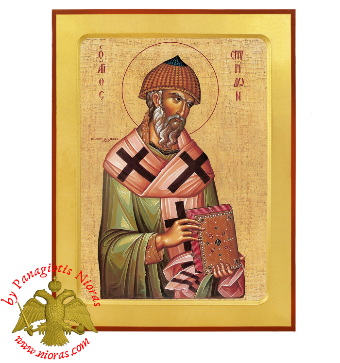 Saint Spyridon Bishop Orthodox Byzantine Icon