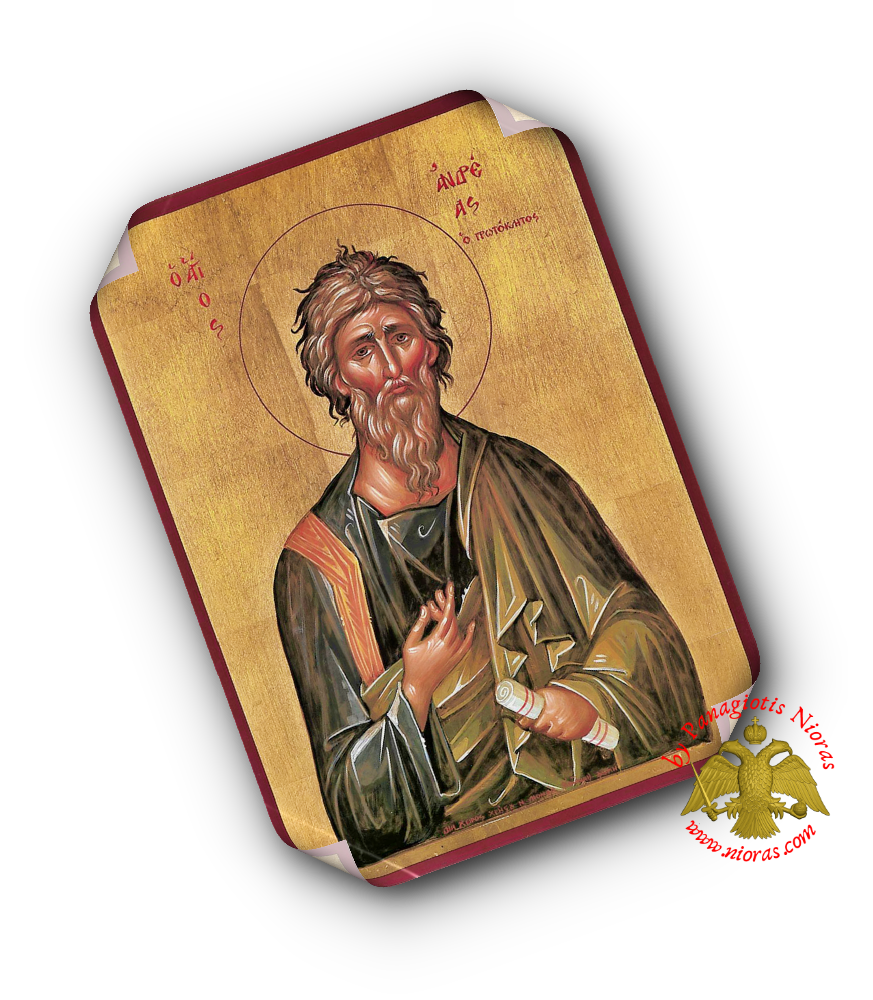 Laminated Orthodox Icons Saint Andrew the Apostle Set of 10