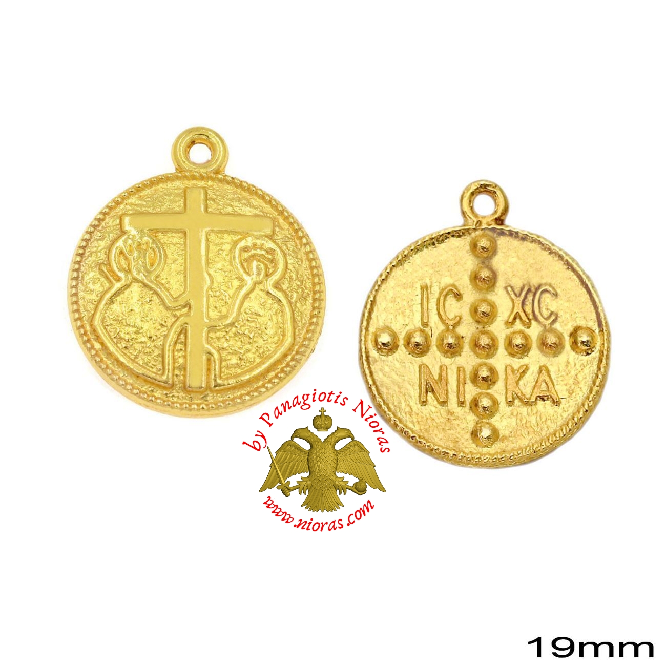 Casting Constantinato Coin Pendant GOLD PLATED - 20 pcs