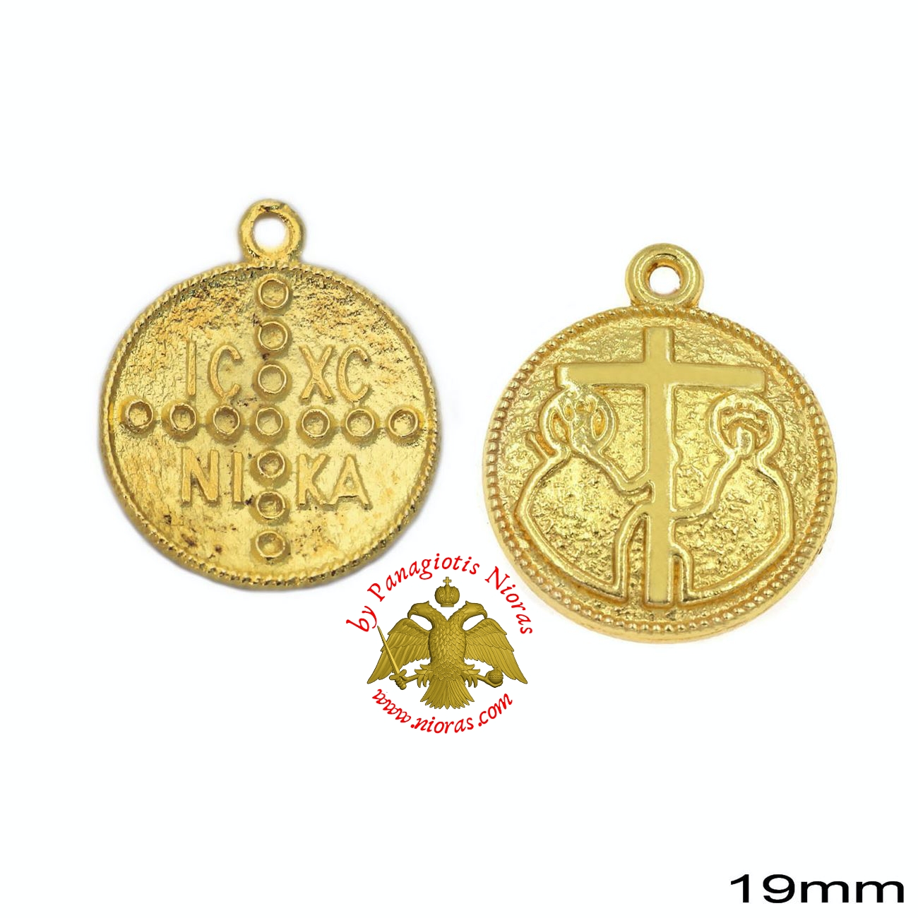 Casting Constantinato Coin Pendant GOLD PLATED - 20 pcs