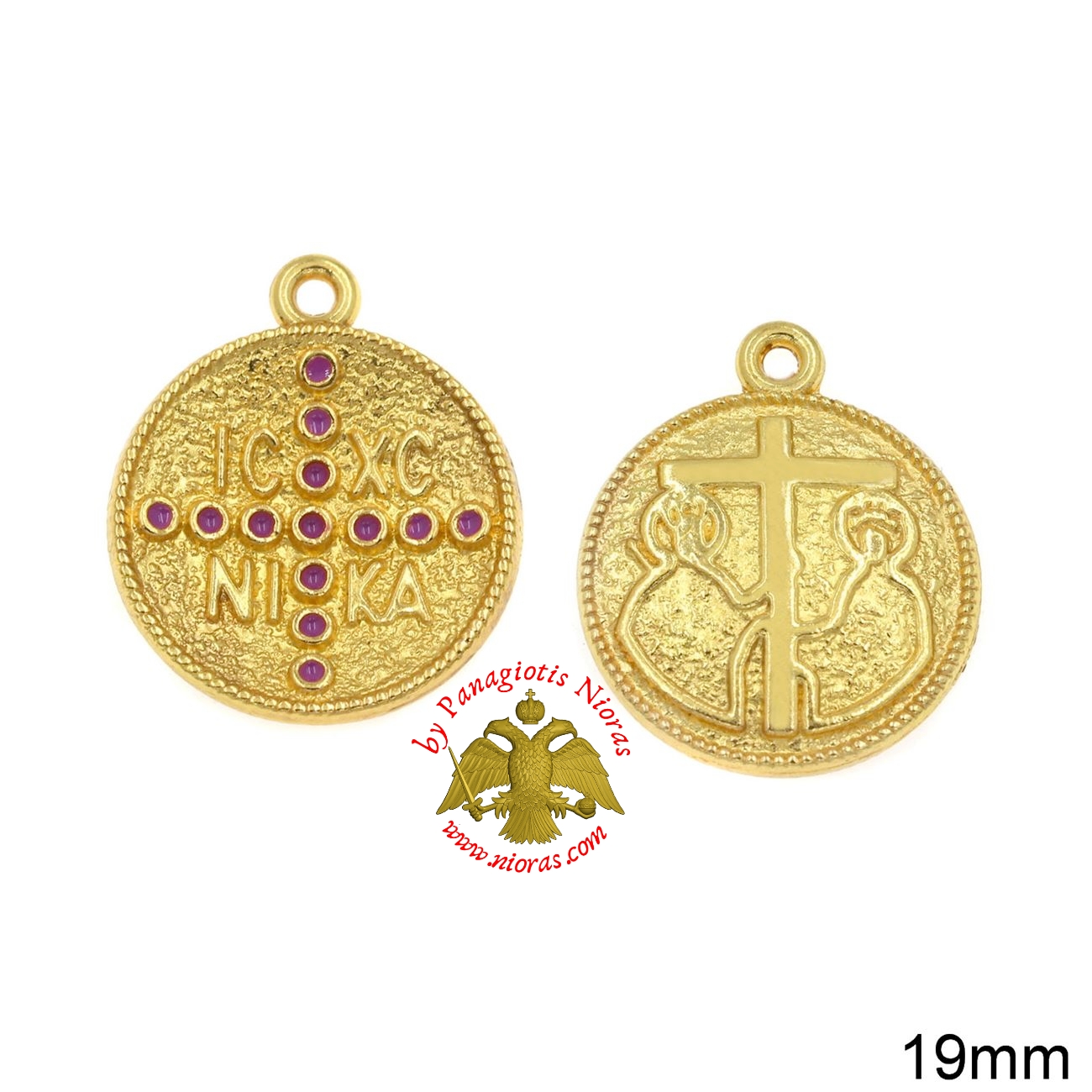 Casting Constantinato Coin Pendant GOLD PLATED ROSE - 20 pcs