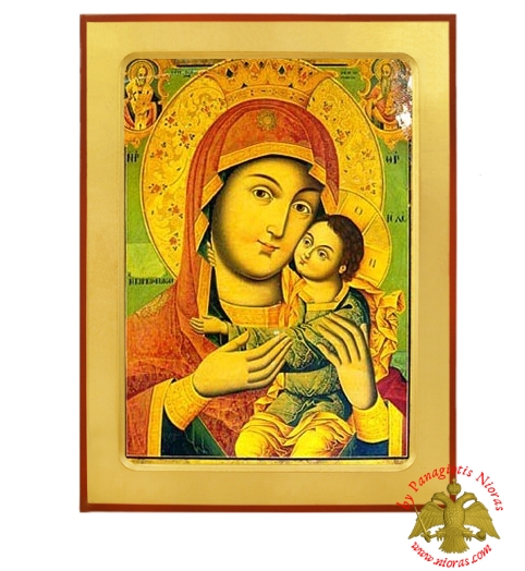 Panagia Sweet Kissing Byzantine Wooden Icon by Holy New Skete Mount Athos