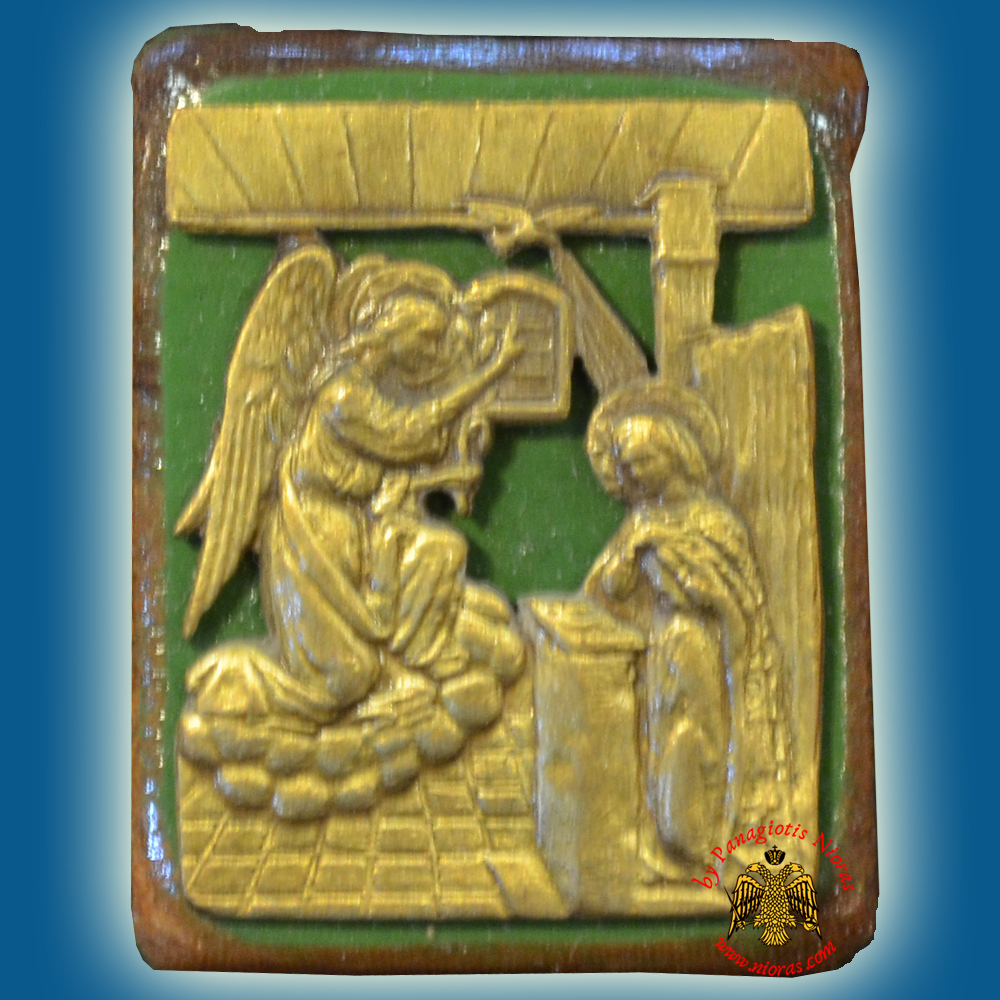 Wooden Orthodox Icon Annunciation Magnetic or Hanging