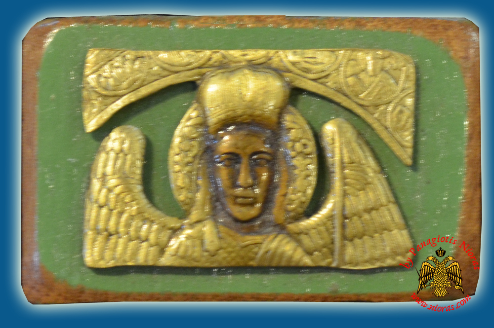 Wooden Orthodox Icon Archangel Mantamados Mangetic or Hanging