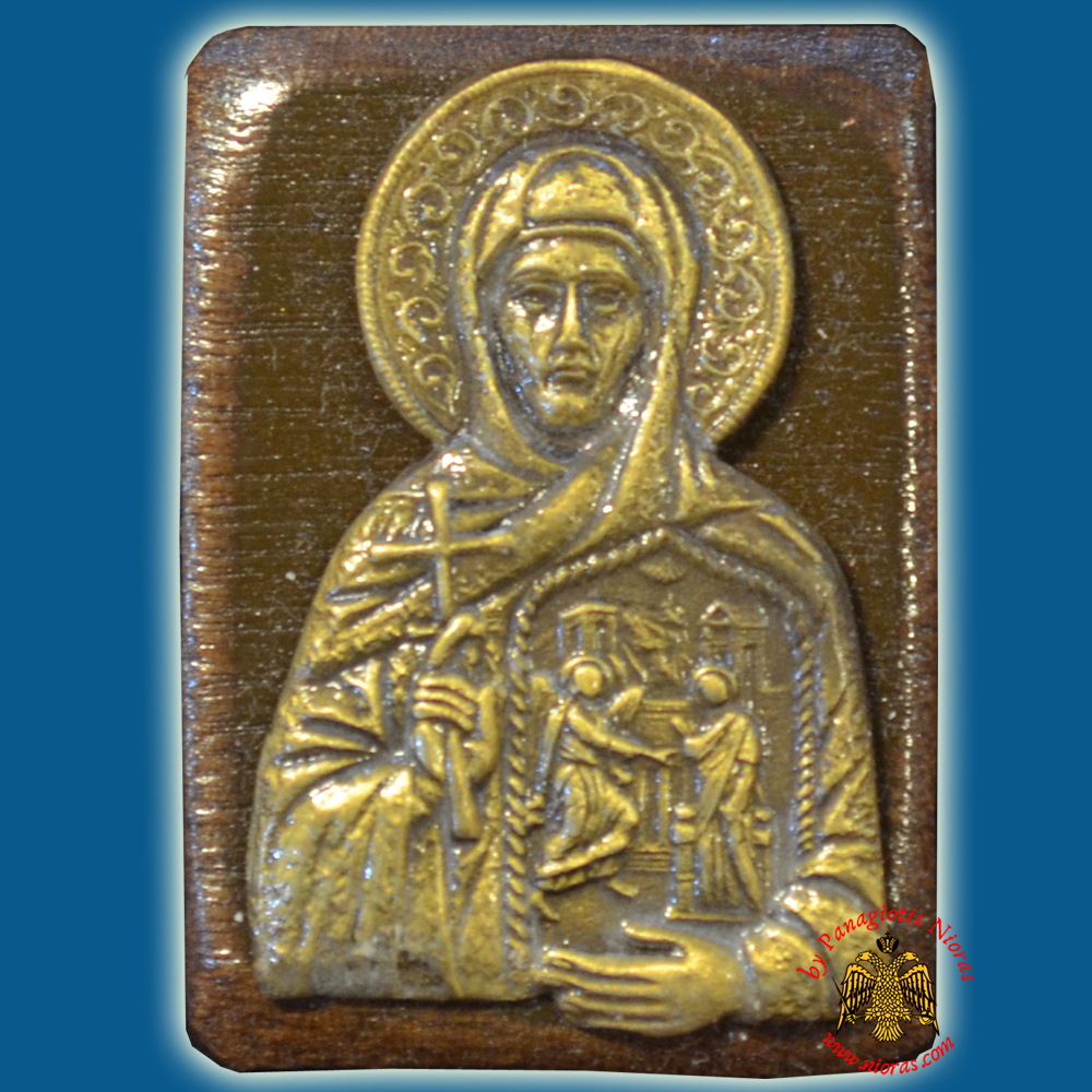 Wooden Orthodox Icon Saint Pelagia of Tinos Mangetic or Hanging