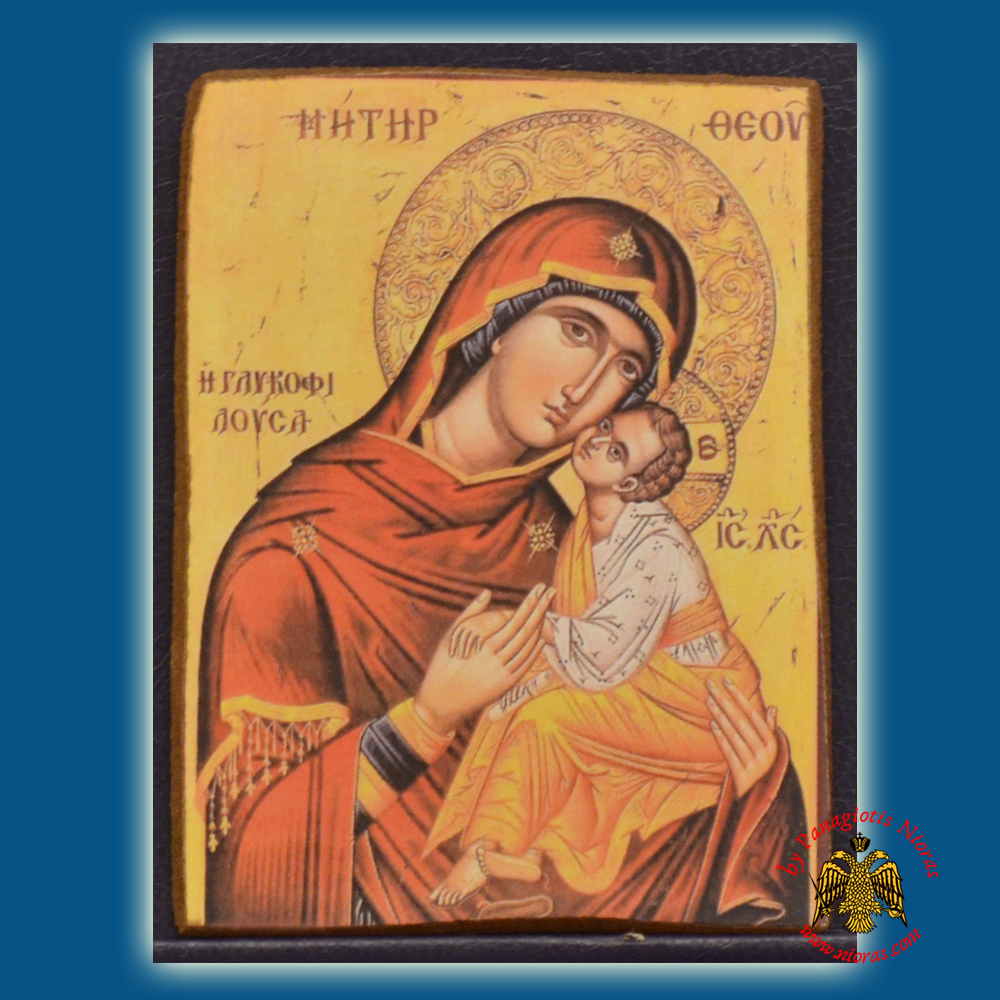 Orthodox Icon Magnets Holy Theotokos Wooden Carved