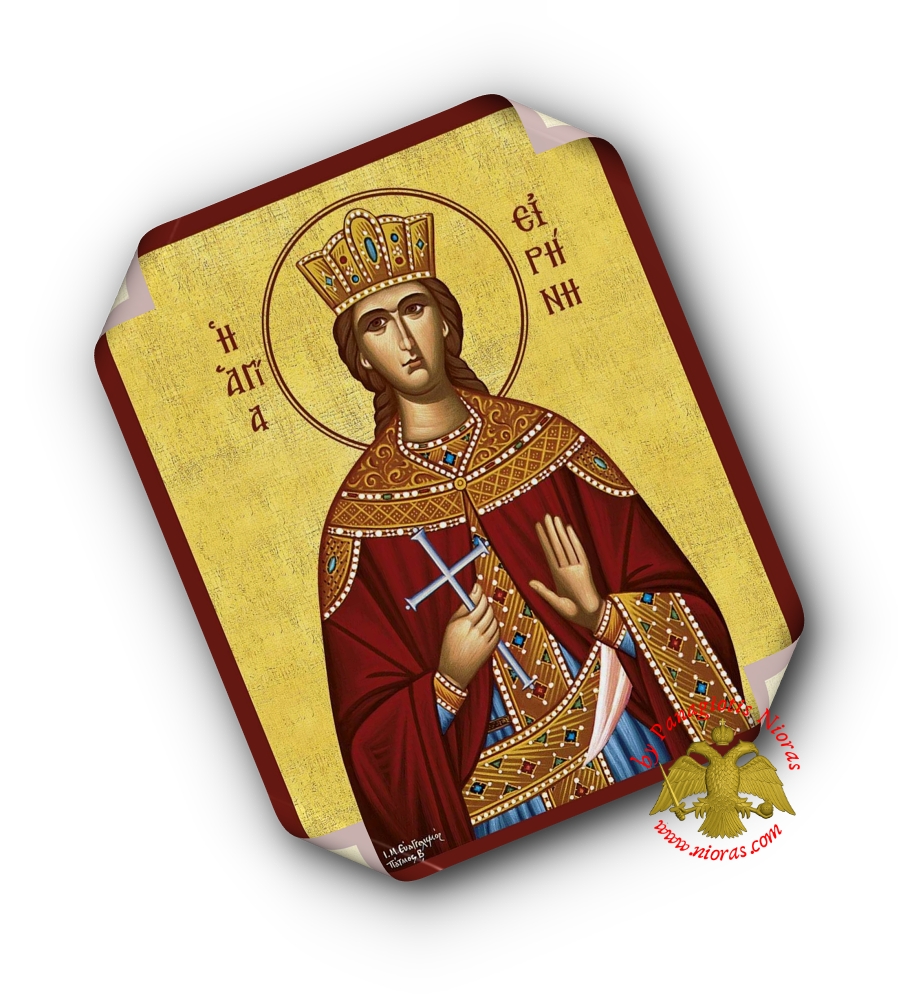 Laminated Byzantine Icon Saint Irene