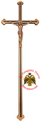 Σταυρός Λεπτό Λούκι Τάφου Μπρούτζινο 43x16cm