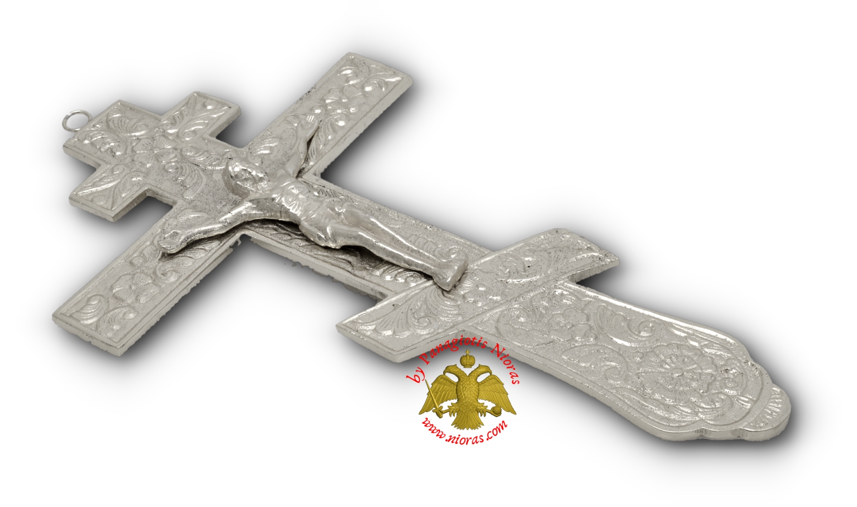 Russian Blessing Metal Cross Nickel Finishing 15x26cm