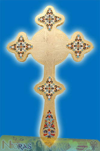 Blessing Cross Double Sided with Enamel Details
