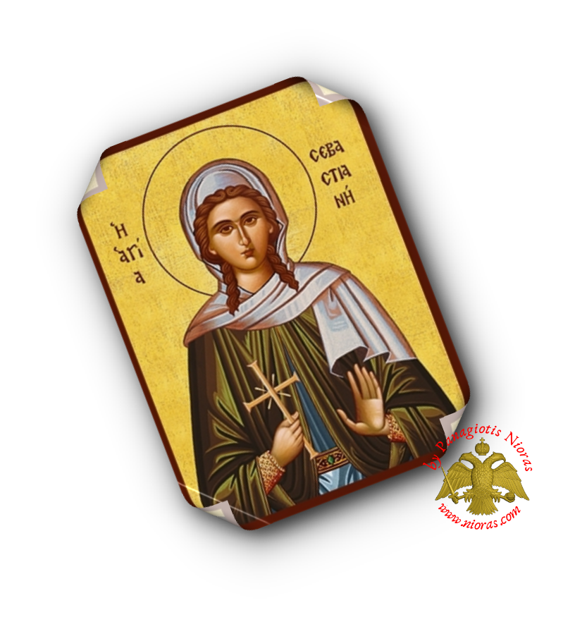 Laminated Byzantine Icon Saint Sebastiane