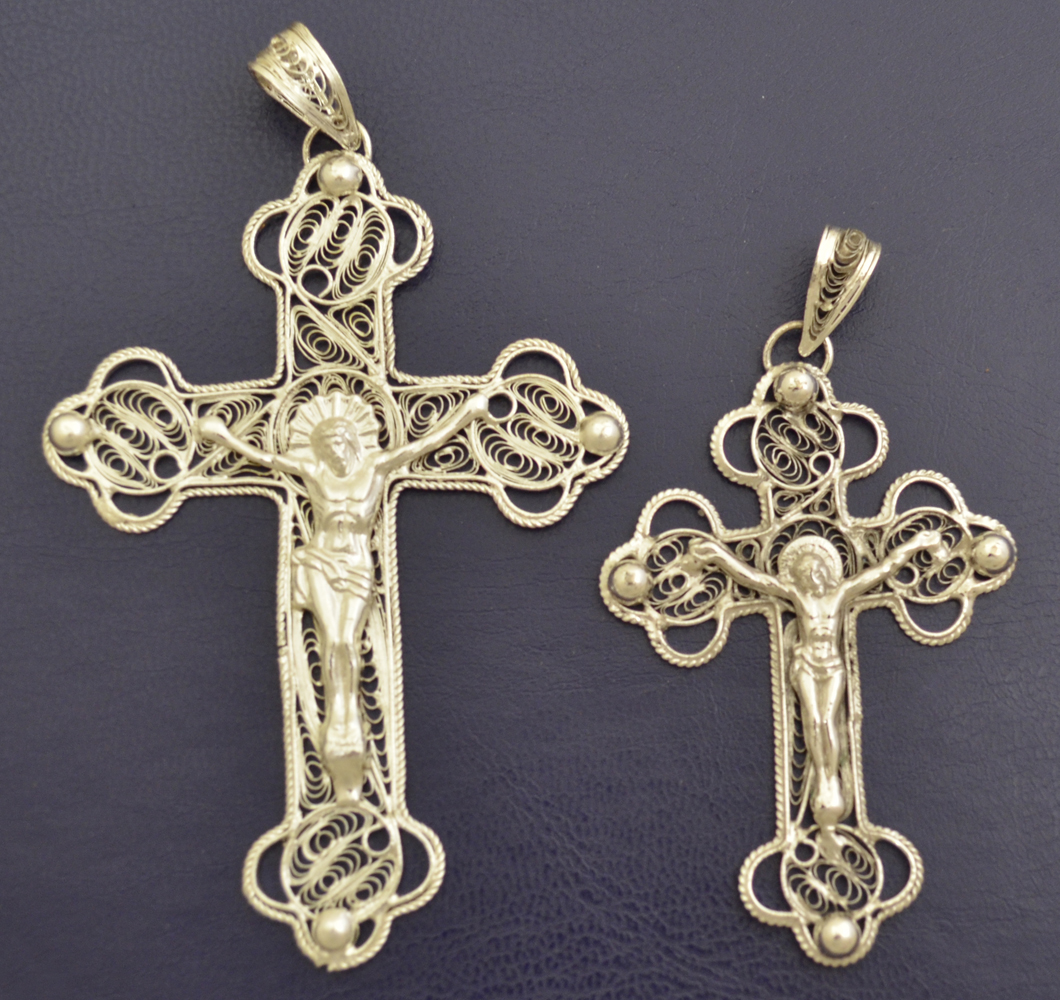 Hand Made Filigree Byzantine Cross Silver Plated
