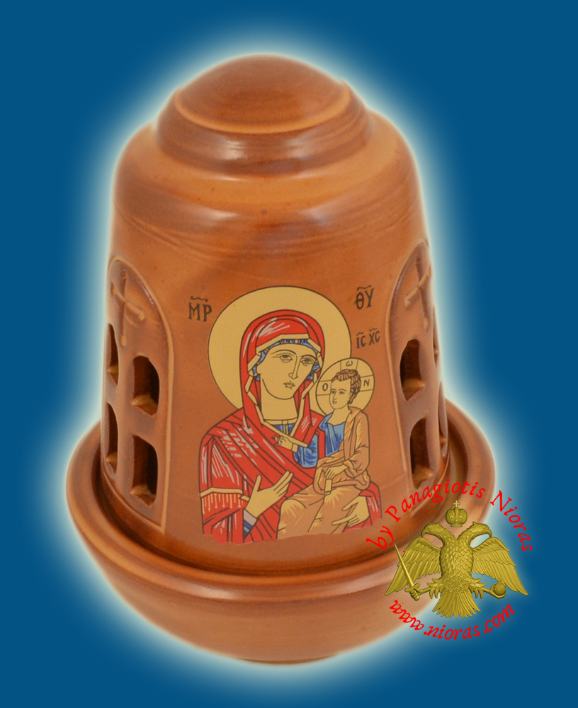 Ceramic Oil Candle Orthodox Dome Brown