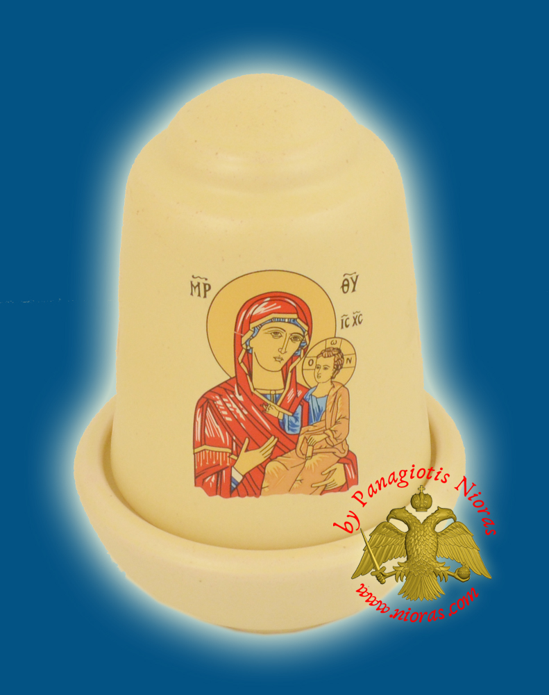 Ceramic Oil Candle Orthodox Dome White