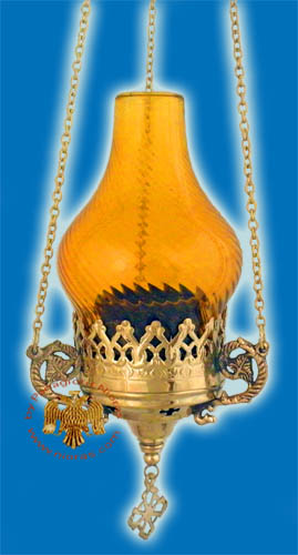 Glass Lamp Design Hanging Oil Candle Brass