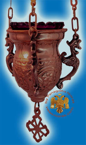 Orthodox Vigil Oil Candle Byzantine No.0 Antique