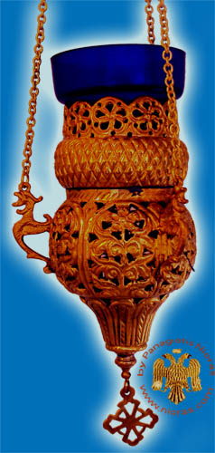 Orthodox Hanging Oil Candle Handmade Design A Antique