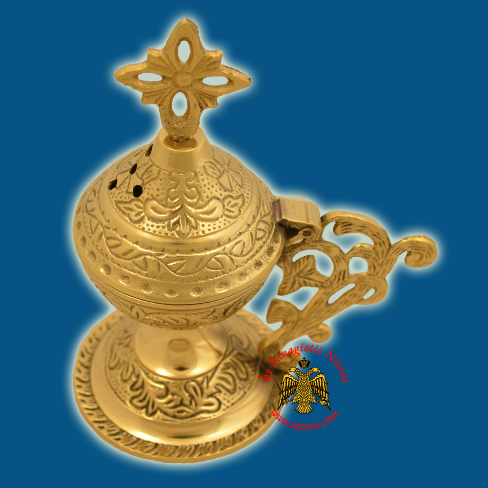 Orthodox Metal Brass Incense Burner 13cm Brass Polished