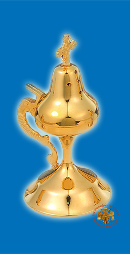 Orthodox Traditional Burner 17cm Gold Plated