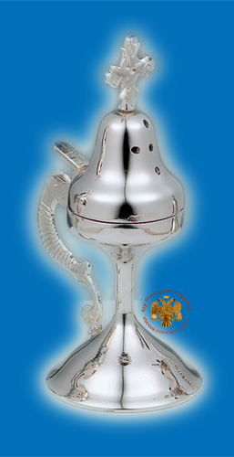 Orthodox Traditional Burner 16cm Silver Plated