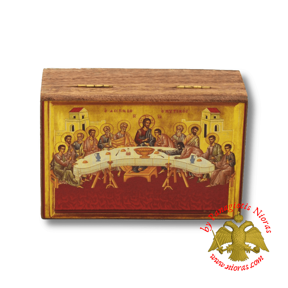 Last Supper Orthodox Incense Wooden Box 8x10x5cm