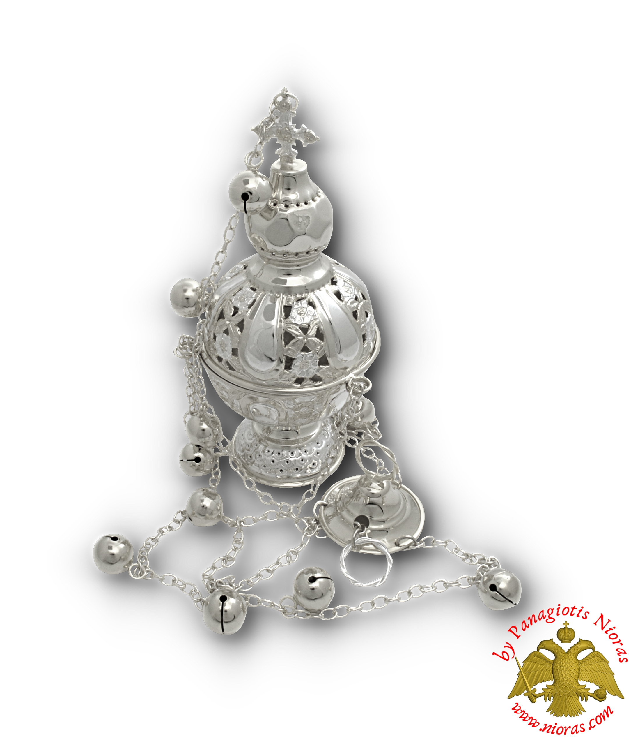 Orthodox Ecclesiastical Censer Russian Style 12x25m Silver Plated