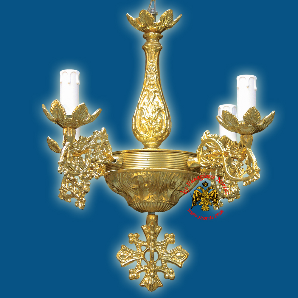 Orthodox Church Chandelier for 4 Electric Lights