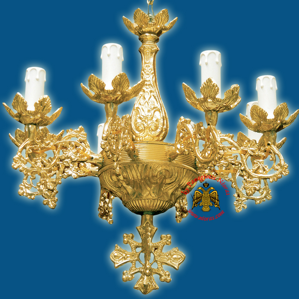 Orthodox Church Chandelier for 8 Electric Lights
