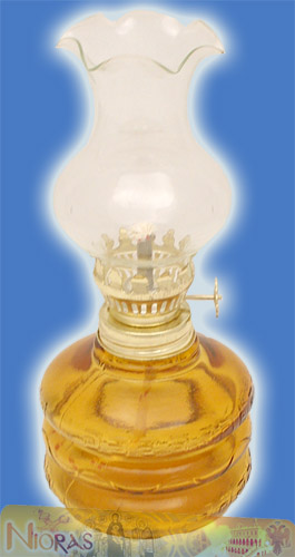 Glass Lamp for Parafinn Oil Cylinder Base 200ml Amber