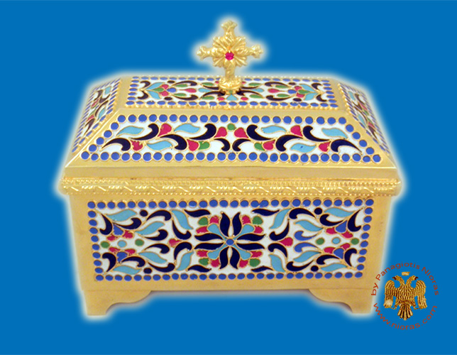 Reliquary or Relics Box - Tabernacle A with enamel