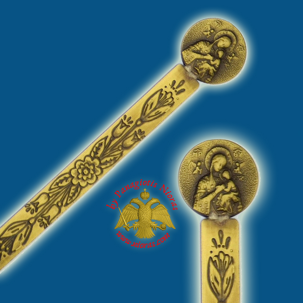 Orthodox Metal Bookmark Theotokos Holy Virgin Mary Single Icon