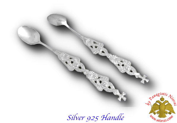 Extra Holy Communion Stainless Steel Spoon with Silver 925 Handle