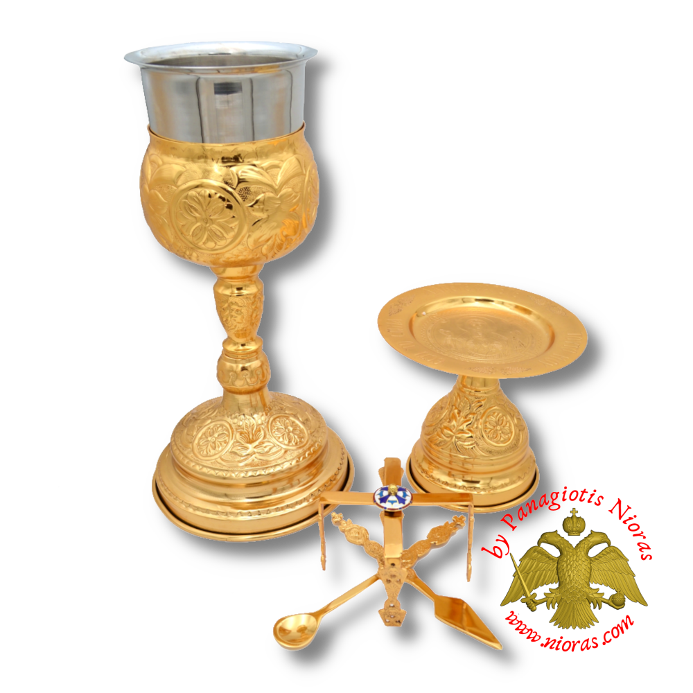 Ecclesiastical Chalice Set Holy Communion Cup 950ml Gold Plated