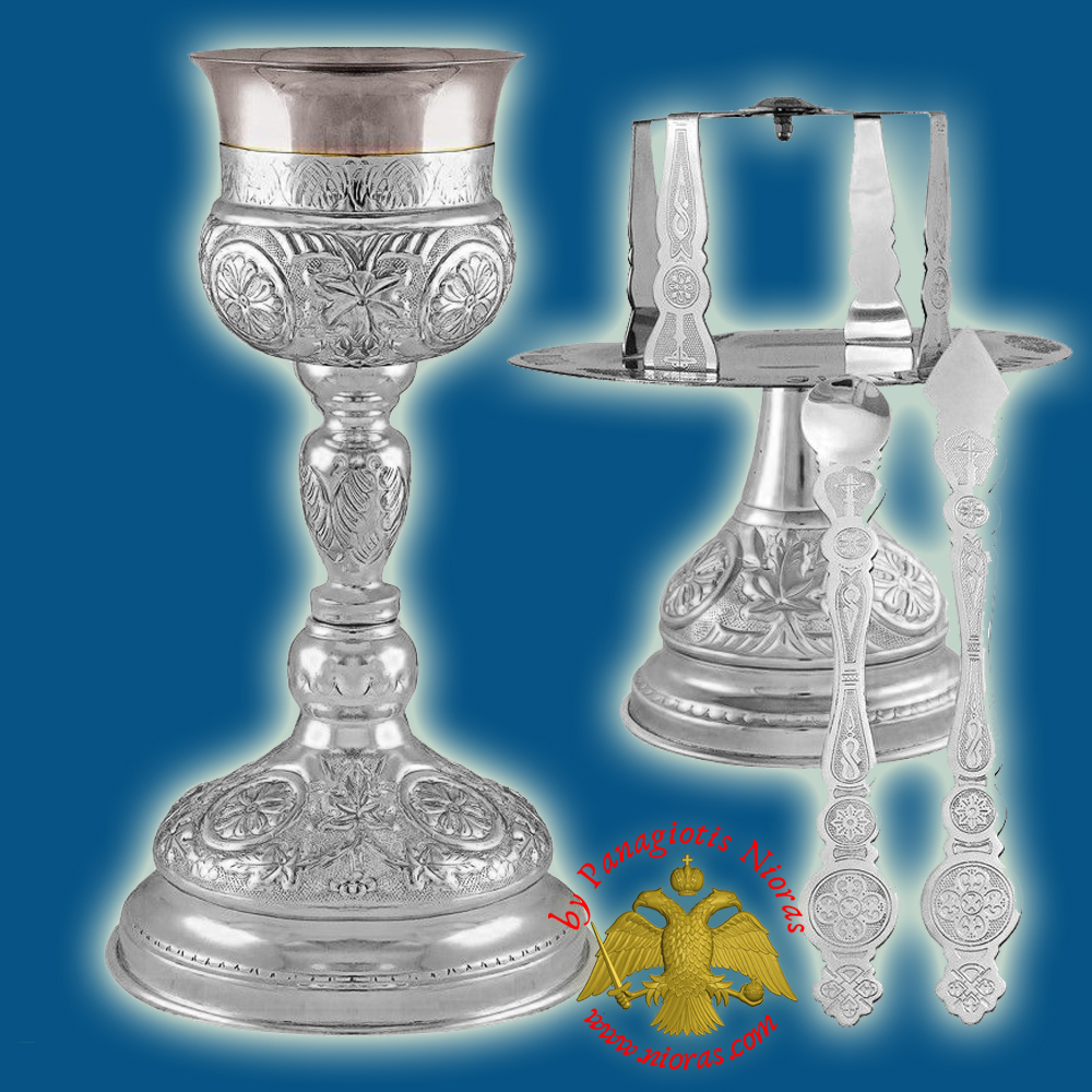 Ecclesiastical Chalice Set Holy Communion Cup 500ml Silver Plated