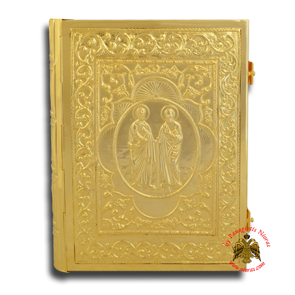 Holy Apostle Book Cover Sculptured Medium Size 24x30x5cm Gold Plated