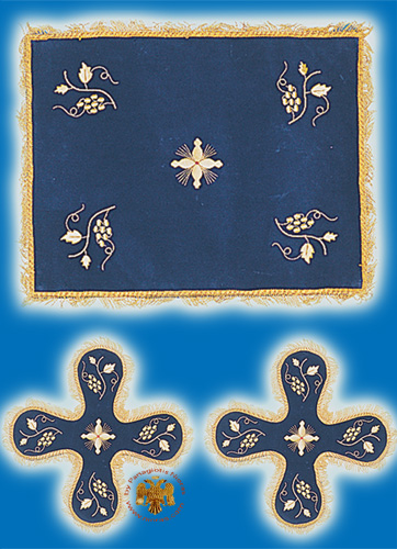 Covers Of The Holy Grail - Velvet Cover Set with Vine Blue