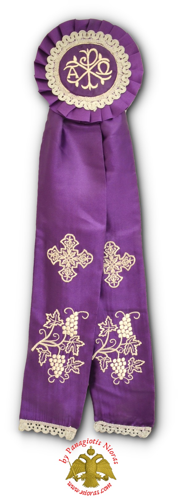 Ecclesiastical Ribbon Badge for Church Decoration 17x60cm Purple