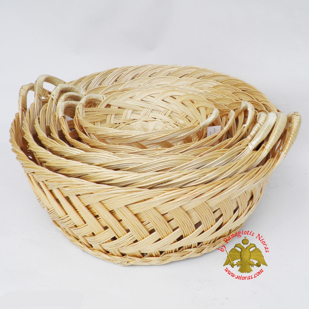 Orthodox Artoklasia Wicker Basket 35cm