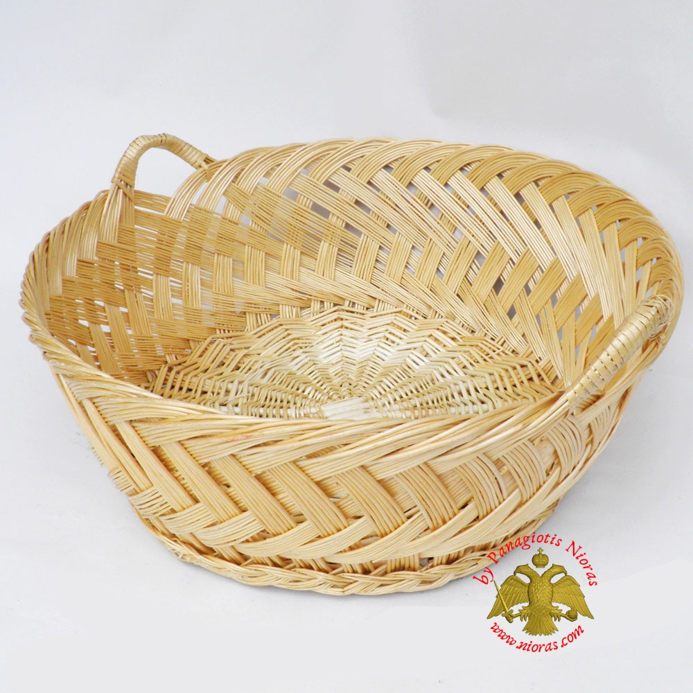 Orthodox Artoklasia Wicker Basket 30cm